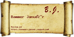 Bammer Január névjegykártya